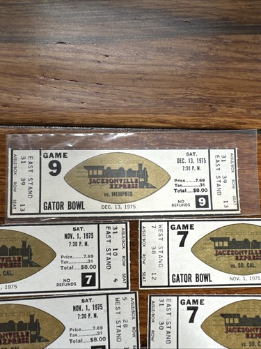 1975 Memphis Southmen WFL World Football League Ticket Lot (15) - Picture 2 of 8