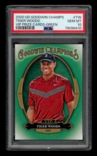 2020 Upper Deck Goodwin Champions Vip Prize Cards-Green: #TW Tiger Woods PSA 10