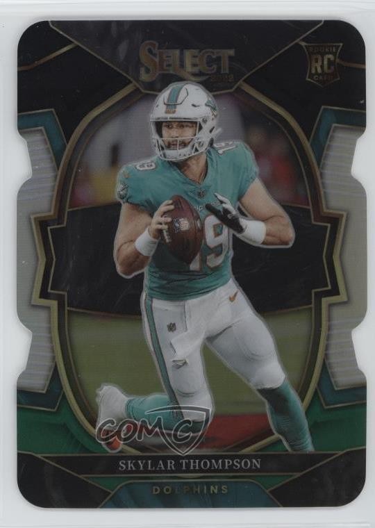 2022 Select Concourse Black & Green Prizm Die-Cut Skylar Thompson #96 Rookie RC