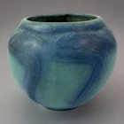 Early Van Briggle Pottery Matte Turquoise Blue Cabinet Vase Colo Spgs AA