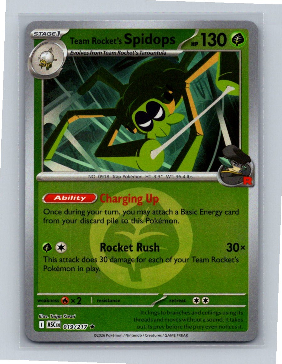 Team Rocket's Spidops (Energy Symbol Pattern) ME: Ascended Heroes 019/217 NM