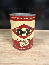 Empty Early Vintage 1 Qt D-X Motor Oil w/ Exe...