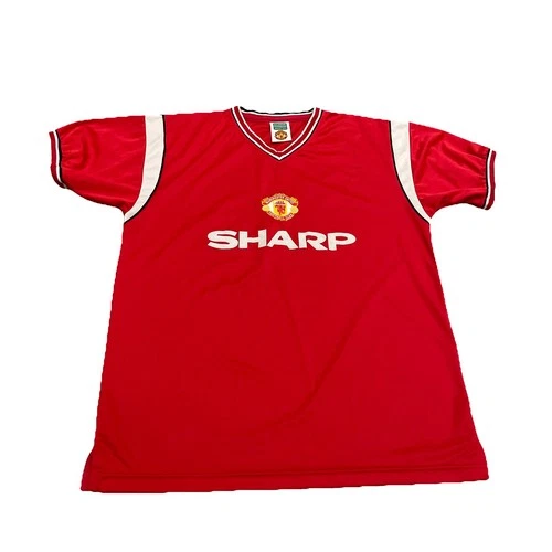 Manchester United Football Shirt Score Draw Retro replica men’s large 
