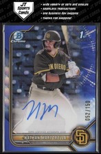 2022 Bowman Draft Nathan Martorella CDA-NM 1st Blue Wave Refractor Auto /150