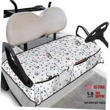 Biyejit Golf Cart Seat Covers, Universal Golf Cart Seat Towel Golf Stars Print
