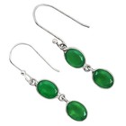 Natural Green Onyx 925 Sterling Silver Earrings Jewelry E-1002