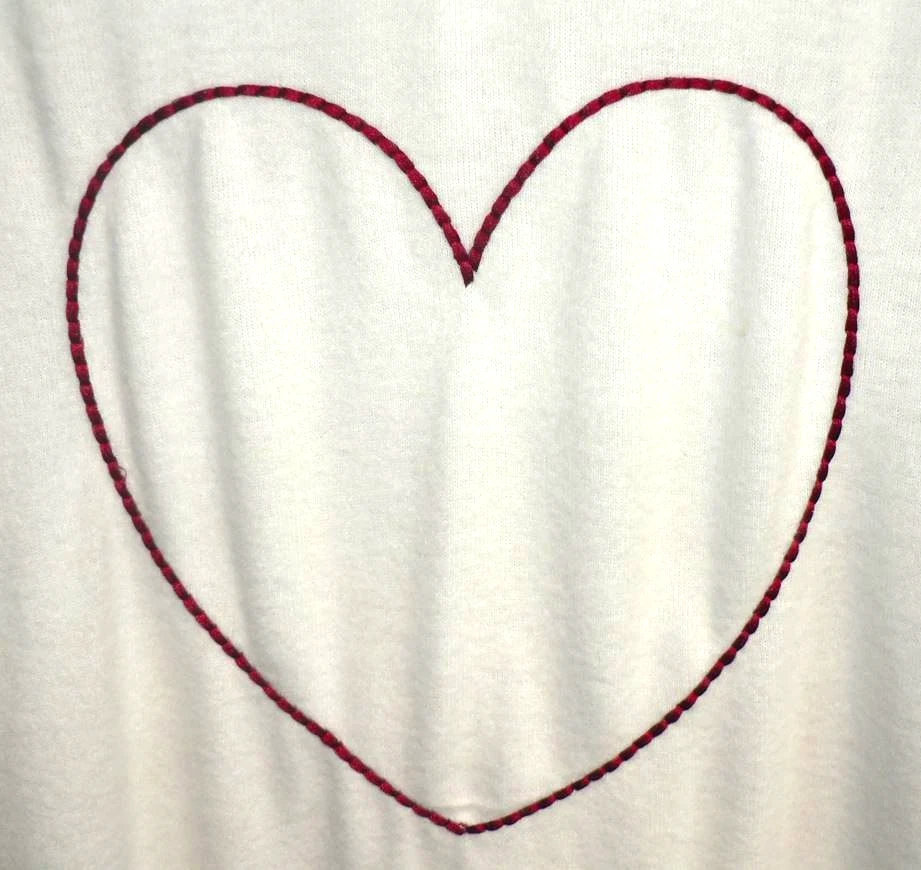 PJ Salvage Women's Fleece Embrodered Heart Pajama Top in Black/White/Red Small - Image 4 of 4