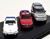 Oxford 1/76 Jaguar Vauxhall & Land Rover Met Police 3 Piece Model Car Set