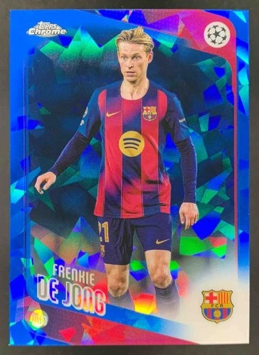 Frenkie de Jong 2025-26 Topps Chrome UEFA Club Competitions Sapphire Barcelona