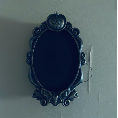 Hyde & EEK! Animated Skull Mirror Halloween Prop Black Purple Plastic