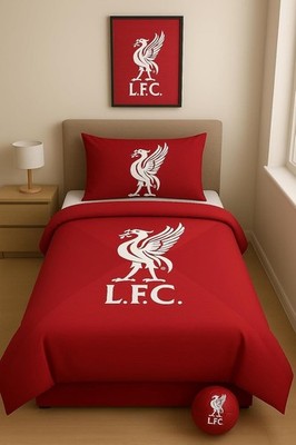 Liverpool Einzel Bettbezug Fußball Wendebettwäsche Rot Essential Quilt Set
