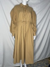 NWT ASOS Edition Midi Shirt Dress Camel Gold Balloon Sleeves Drawstring NEW 6