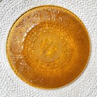 Iconic Indiana Glass Tiara Golden Amber Sandwich Daisy 9" Luncheon Dinner Plate  — photo 2