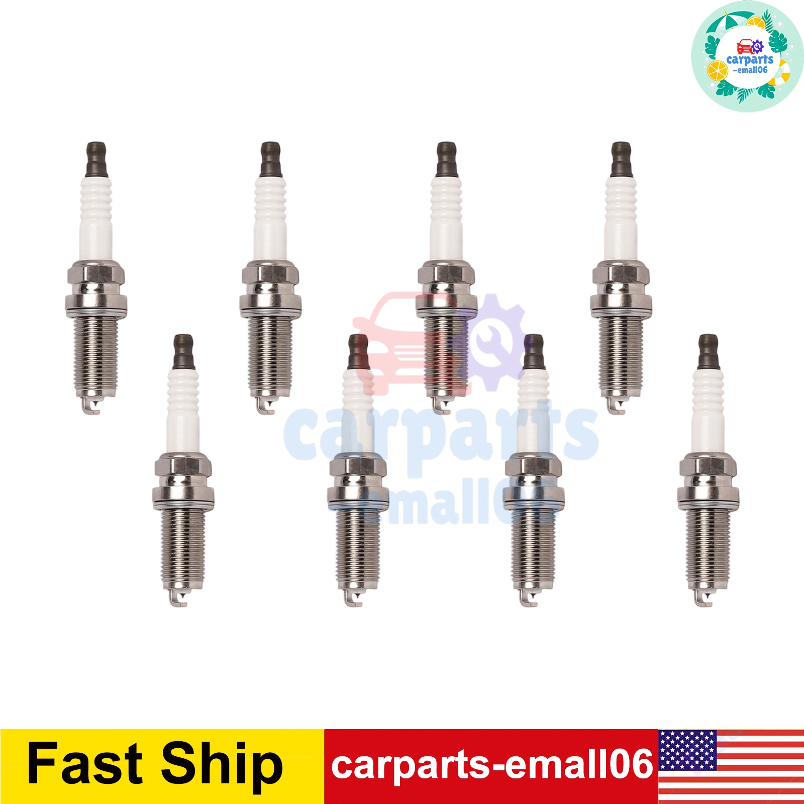 Set of 8 Iridium Spark Plugs for Dodge Jeep Nissan Ram Replace 4469 LFR5AIX11