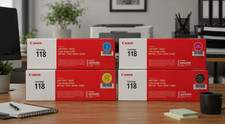 Canon 118 Toner Cartridge Set 4-Pack Black Cyan Magenta Yellow USA STOCK
