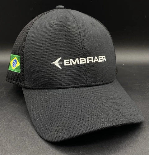 Oakley Brazil EMBRAER Black Baseball Hat Embroidered Logo L/XL