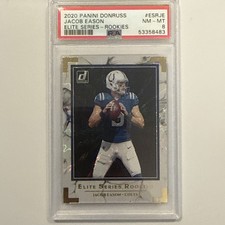2020 Panini Donruss Elite Series Rookies Jacob Eason #ESR-JE Rookie PSA 8