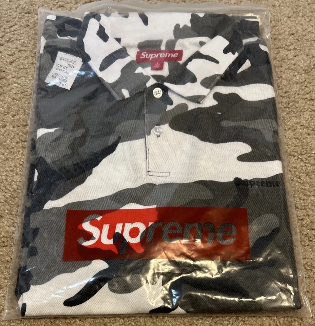 【ガハハ様】Supreme Washed Camo Polo Buy Supreme Washed Camo Polo 'Woodland Camo' - SS25KN96