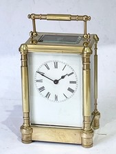 Superb French late Victorian Brass case Carriage Clock.Working. RR