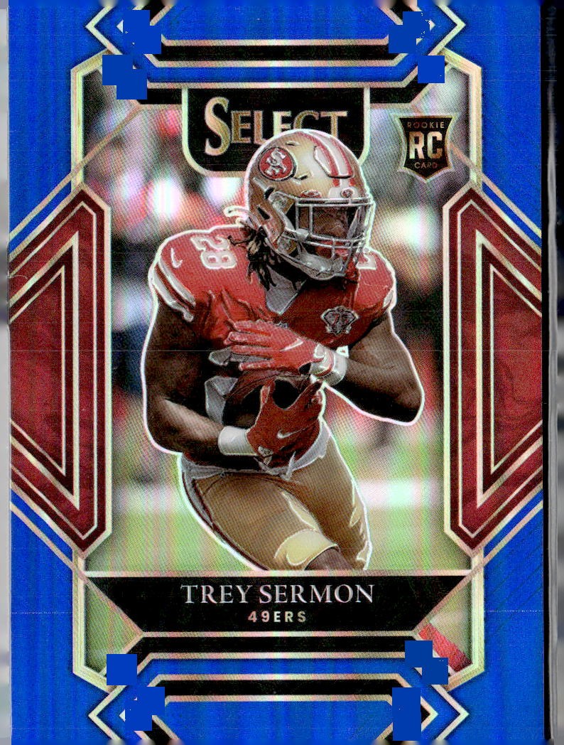 2021 Panini Select #268 Trey Sermon Blue Prizm /99