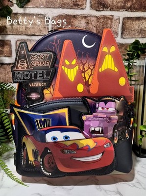 Loungefly Disney Pixar Cars Halloween Costumes GITD Mini Backpack NWT