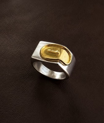 Museum Salvador Dali Sz 7 Melting Clock Ring Gold Surreal Silver Statement Boho