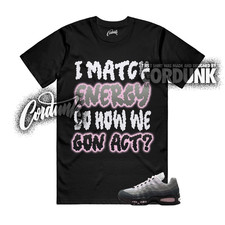 Air Max 95 Pink Foam OG Big Bubble White Black Silver T Shirt Match MATCH