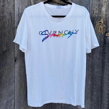 Givenchy Paris Rainbow Embroidered Logo T-Shirt White — listing 2
