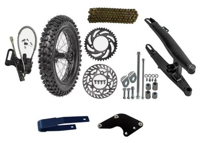 90/100-14 Rear Tire Rim Swing Arm Kit 428 Chain Sprocket Pit Bike 125-160 CRF70