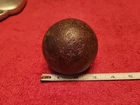 Antique Cast Iron Cannon Ball Cannonball Projectile 3" 3lb 8oz