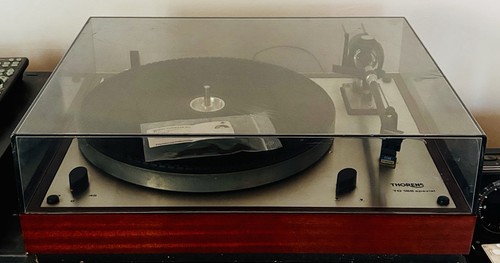Thorens TD 166 special Plattenspieler Mahagoni,Orig Haube Ersatz Antriebsriemen