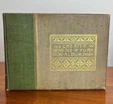 Antique 1895 Greater New York Album Rand McNally Photo Views NYC Brooklyn Book