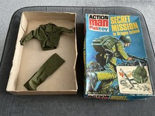 Action man secret mission to dragon island Palitoy 1975 box and fatigues only