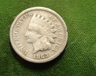 1863==Indian Head Penny==Good Clear Date