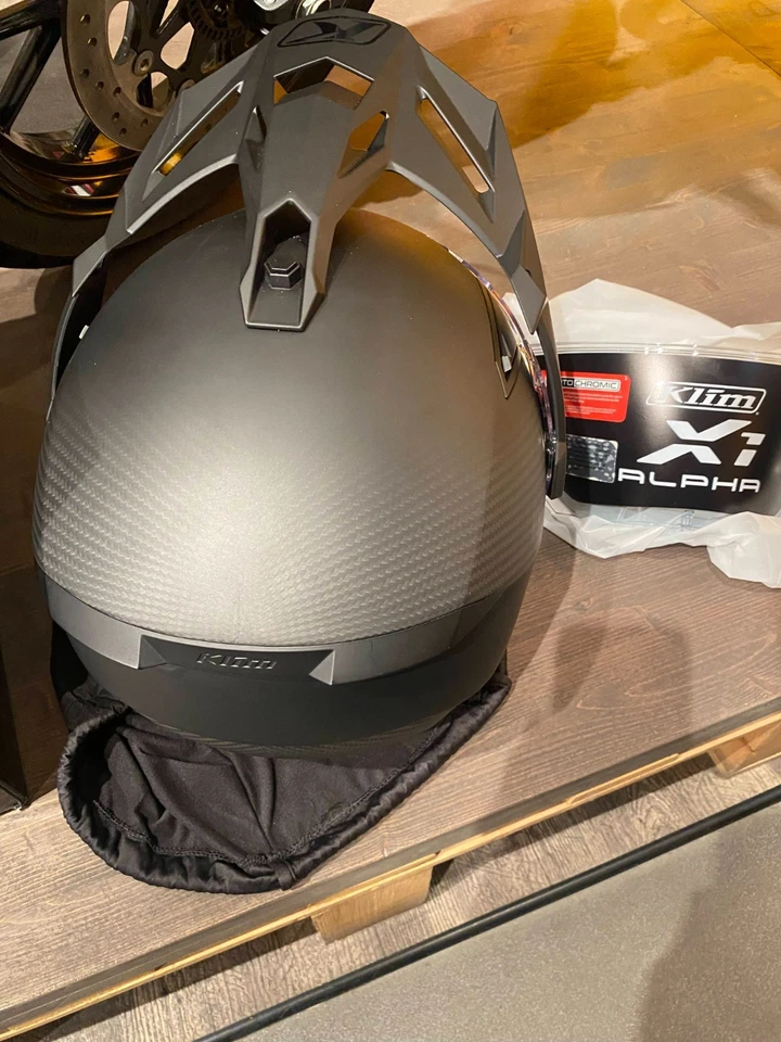 Klim X1 Alpha Helmet ECE/DOT Carbon Matte Black Halmet Size XL - Image 2 of 4