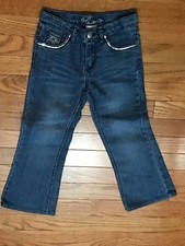  Levi Strauss Girls Jeans Pants Boot Cut Flared Size 6x Reg HEMMED 17in Inseam