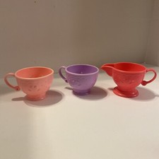 Fisher Price Fun with Food 3 Piece Lot- Tea Cups and Creamer