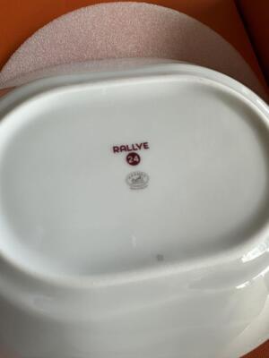 Hermes Rallye 24 Blue Dessert Plate Chaine D'Ancre Tableware Dish
