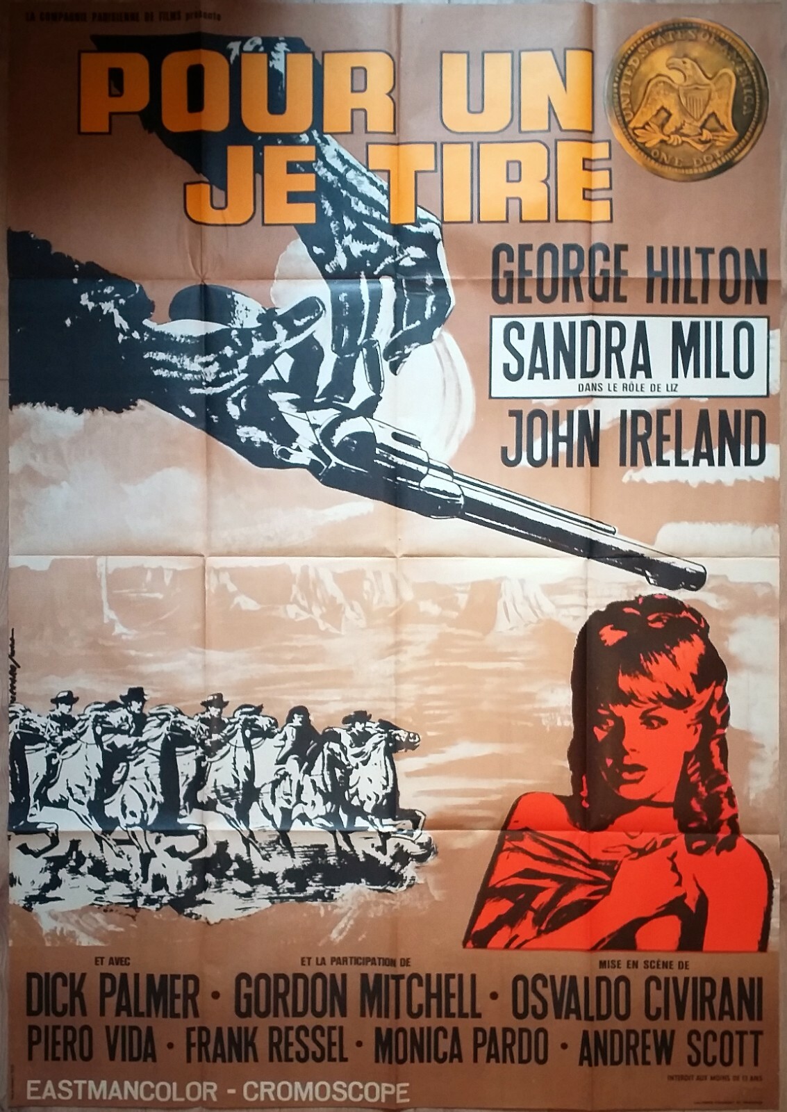 Western Movie Poster For 1 DOLLAR I SHOOT - 120 X 160 CM