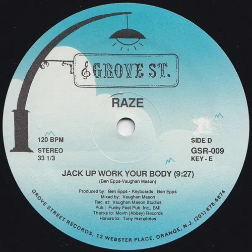 Raze Jack Up Work Your Body Vinyl Single 12inch Grove Street | eBay.de