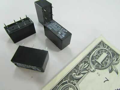 10 American Zettler Subminiature Relays, 2 Form C DPDT NO 6VDC Sensitive Coil