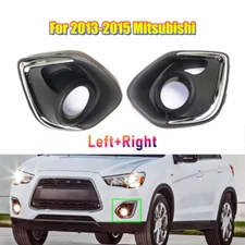 A Pair Fog Light Chrome Bezel Cover For Mitsubishi Outlander Sport ASX RVR 12-15