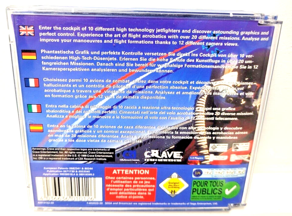 Aerowings Sega Dreamcast - Complete Very Good Condition PAL Version Aero Wings - Image 2 of 4