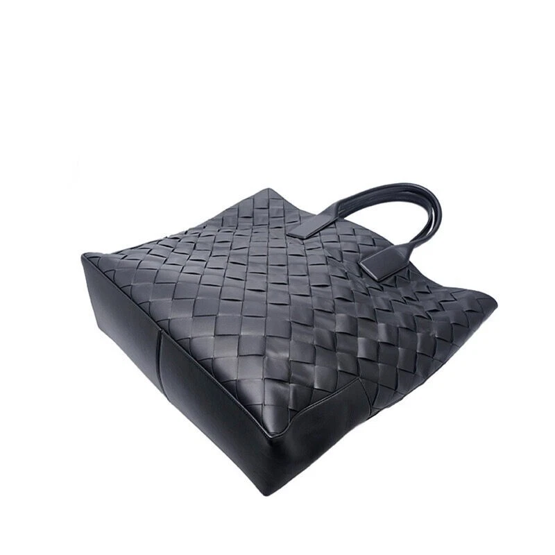 Borsa shopper Bottega Veneta nera intrecciata