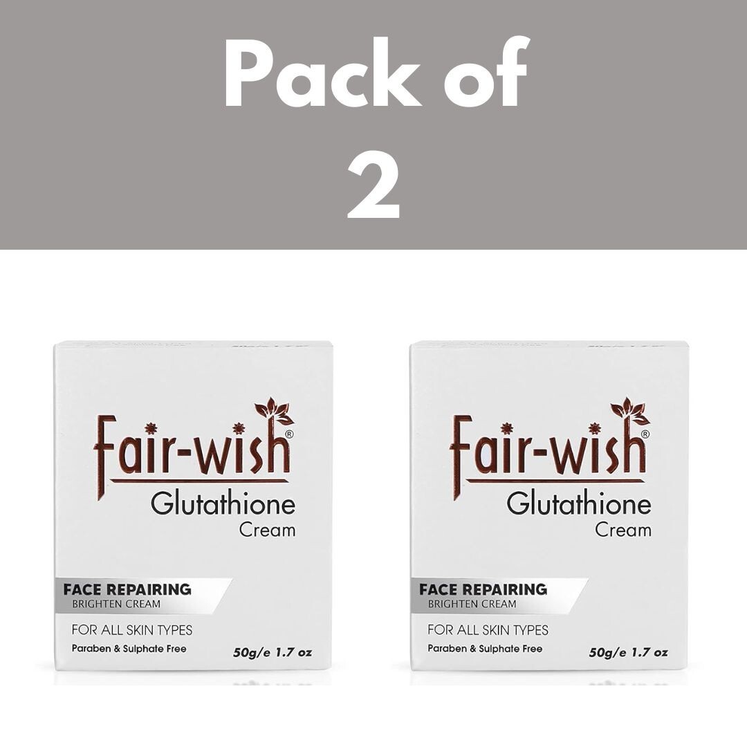 2 X Fair Wish Crema Glutatión Crema Blanqueadora de Piel para Hombres y Mujeres (50 G)