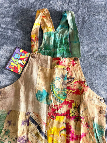 JAYLI Nepal Overalls Jumper Patch Hippie Festival Bohemian Women's M - Picture 2 of 16