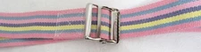 AsaTechmed Gait Belt Metal Buckle Standing Assistance 60" Pastel Stripes