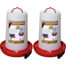 Farm Innovators All-Seasons Heated Plastic Poultry Fountain, 3 Gallon (2 Pack)