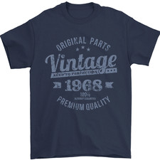 Vintage Year 58th Birthday 1968 Mens T-Shirt 100 Cotton