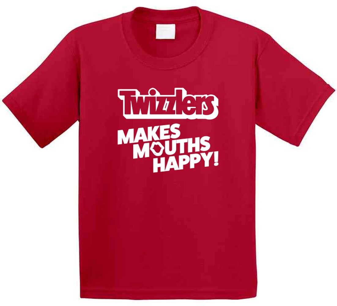 Vintage 1980s Twizzlers T Shirt Makes Mouths Happy 80s